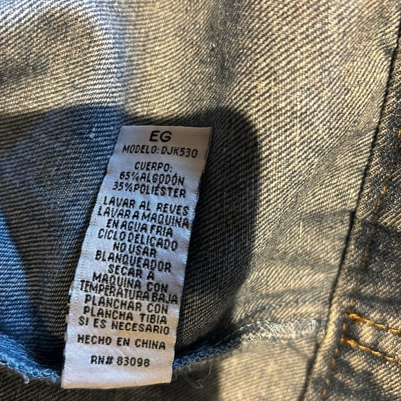 Ci Sono Wear What U 🩶💙luxury diamond stud denim jacket Sz XL - Picture 10 of 15